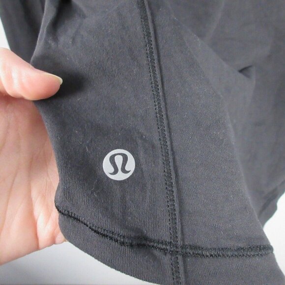 Lululemon Womens Rulu Long Sleeve Black Thumbholes Soft Pleated 6 Running 230 - Picture 3 of 10